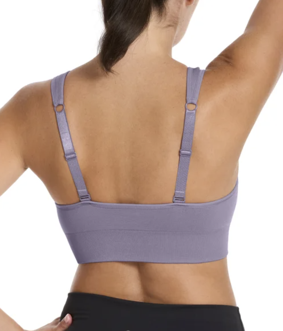 PUMA Women's Seamless Sports Bra, 2-pack WHITE