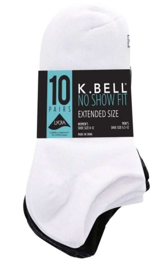 K Bell Women's No Show Sock, 20 pair
