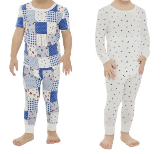 Little Me Kids' 4-piece Pajama Set - Light Blue