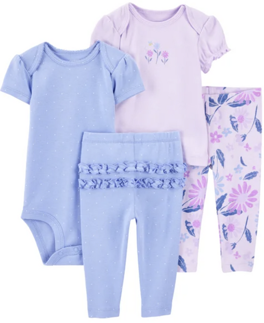 Carter's Baby 4-piece Layette Set - Purple