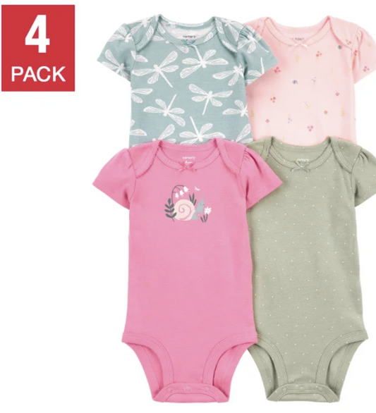 Carter's Baby 4-pack Body Suit - Pink