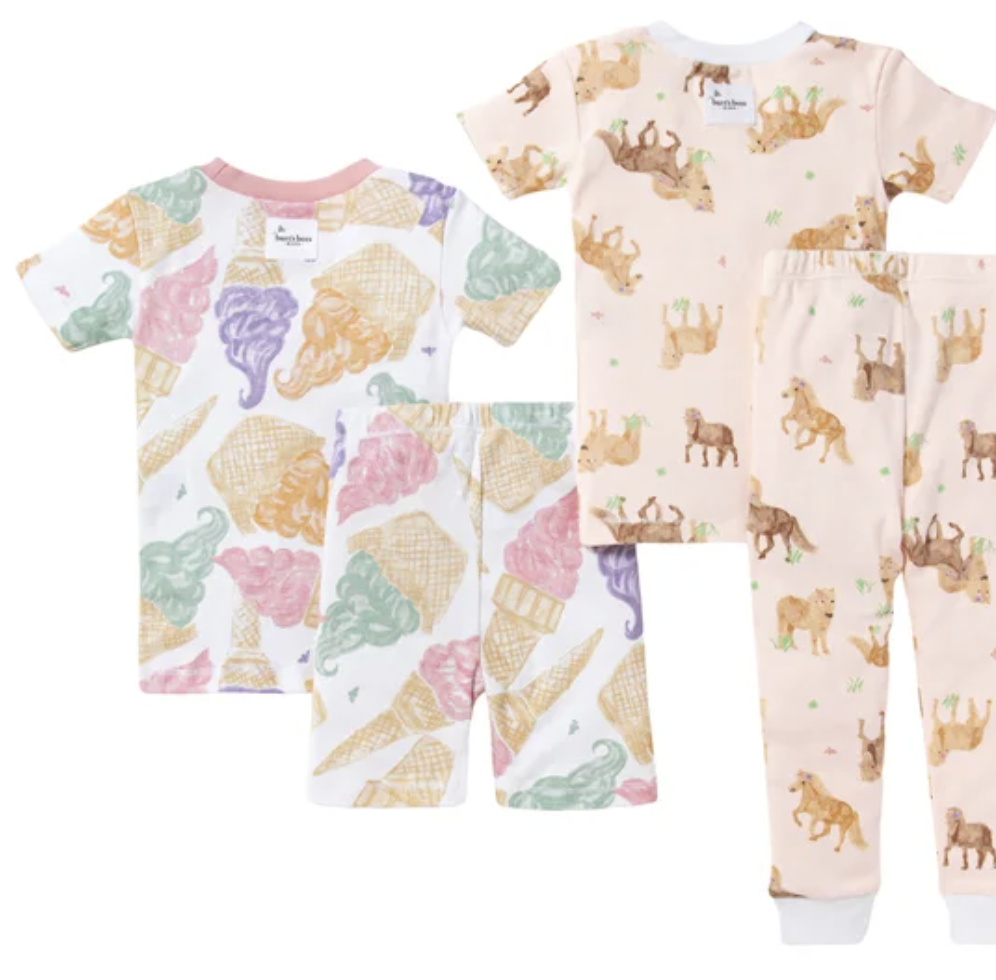 Burt's Bees Kids' 4-piece Pajama Set - Pink