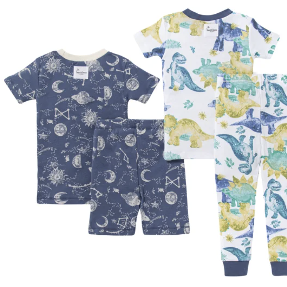 Burt's Bees Kids' 4-piece Pajama Set - Blue