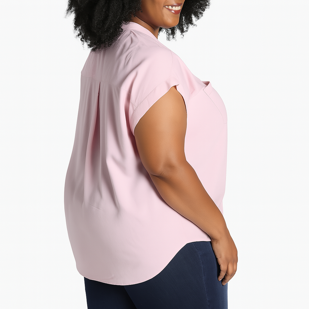 Jachs Girlfriend Women's Button Front Blouse - Pink