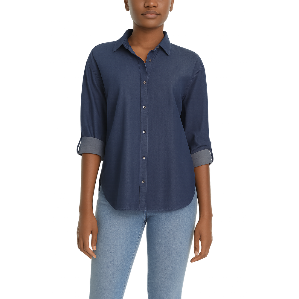 Gloria Vanderbilt Women's Amanda Shirt - Blue & White