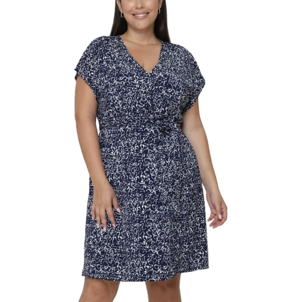 Nicole Miller Women's Faux Wrap Dress - Multi